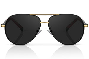 Aviator Sunglasses - Polarized XL/XXL For Large Heads (Free Hard Case)
