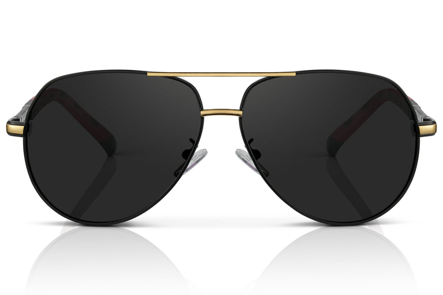 Aviator Sunglasses - Polarized XL/XXL For Large Heads (Free Hard Case)