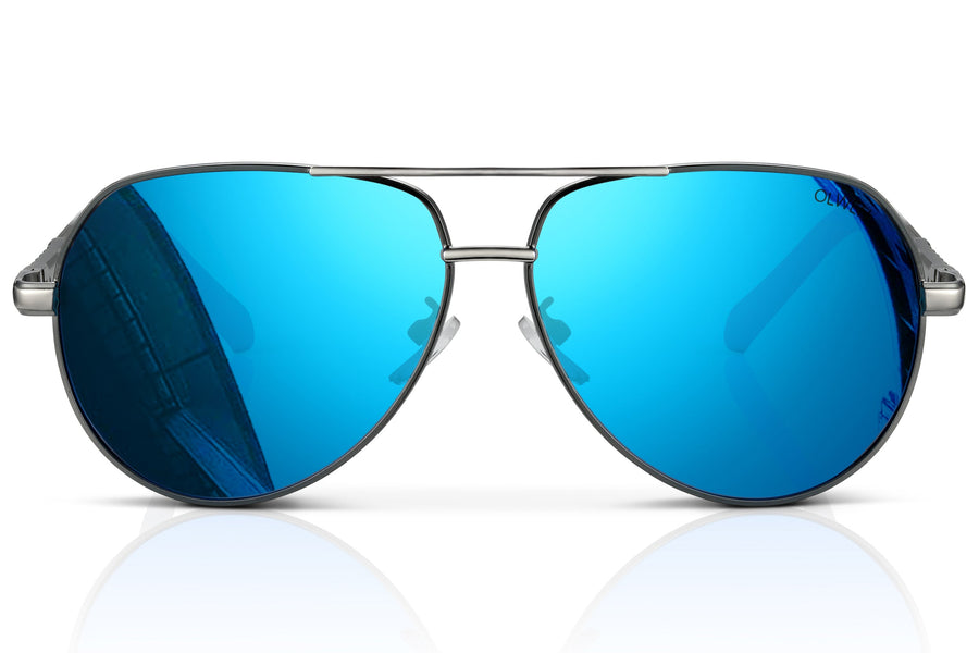 Aviator Sunglasses - Polarized XL/XXL For Large Heads (Free Hard Case)