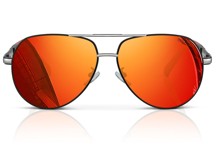 Aviator Sunglasses - Polarized XL/XXL For Large Heads (Free Hard Case)