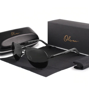 Oversized Aviator Sunglasses (Polarized) - For Large Heads + Free Hard Case