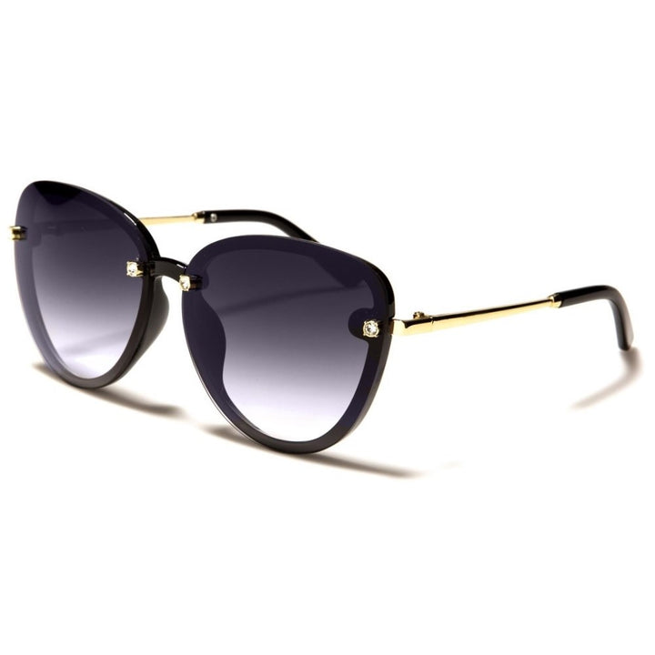 OLWEN™ Oval Rhinestone Sunglasses (Women's) - Gradient Lens